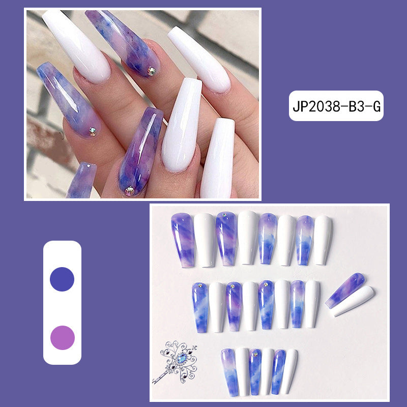 Women's Blue Gradient Nail Stickers