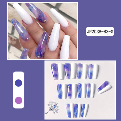Women's Blue Gradient Nail Stickers