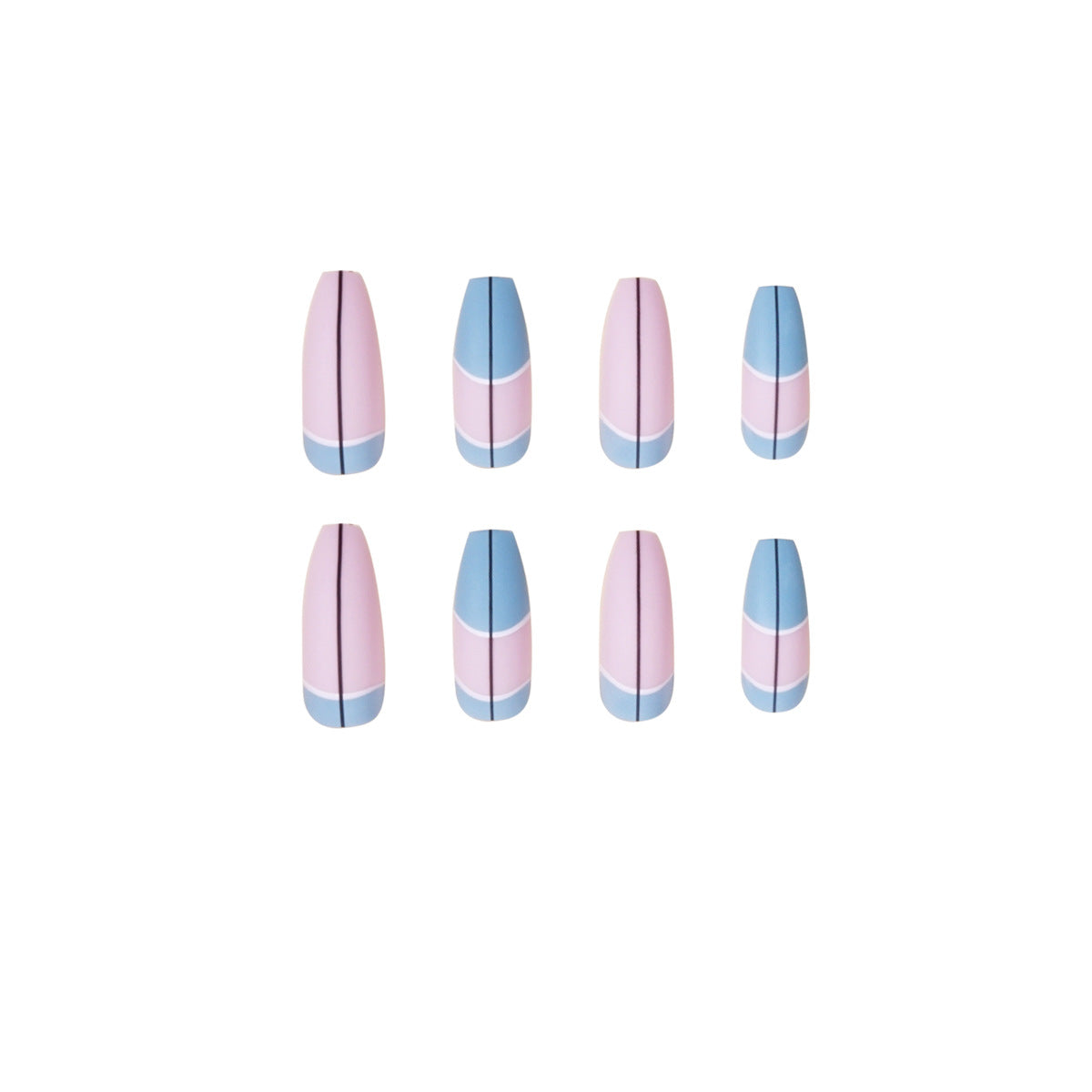 Nail Enhancement Blue French Patch