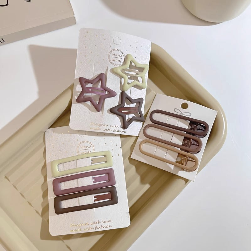 Simple Frosted Star Hairpin Finishing Small Hairpin