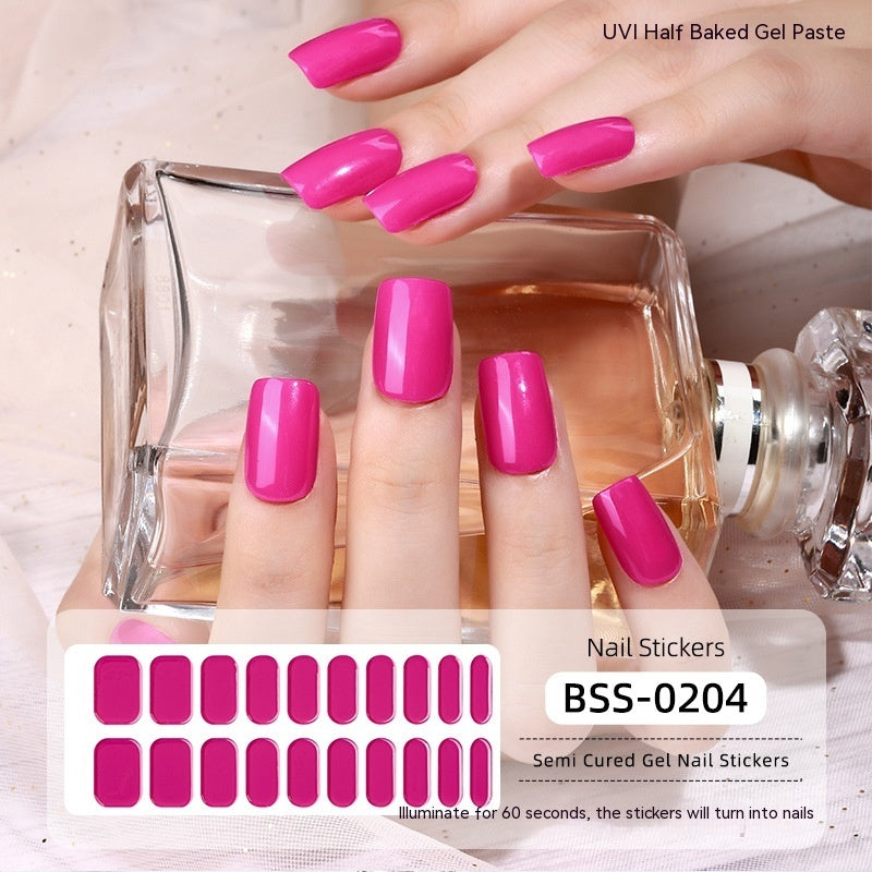 Solid Color Gel Nail Stickers