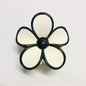 Medium-sized Bicolor Flower Hair Clip With A Baked Finish