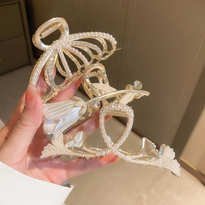 Diamond Pearl Gingko Leaf Butterfly Tulip Hairpin