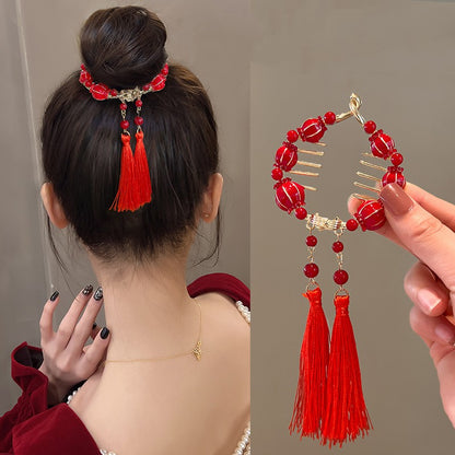 Tulip Tassel Hairpin Back Head Grip Clip