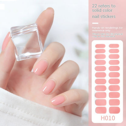 Simple Solid Color Nail Stickers