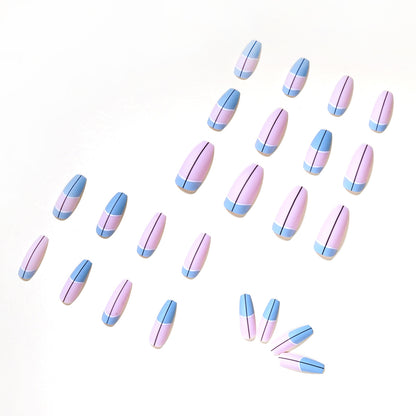 Nail Enhancement Blue French Patch