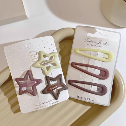 Simple Frosted Star Hairpin Finishing Small Hairpin