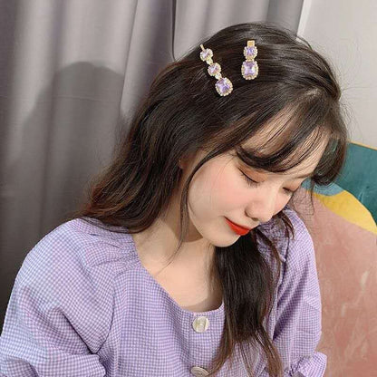 Vintage Super Emerald Rhinestone Hair Clip