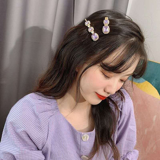 Vintage Super Emerald Rhinestone Hair Clip