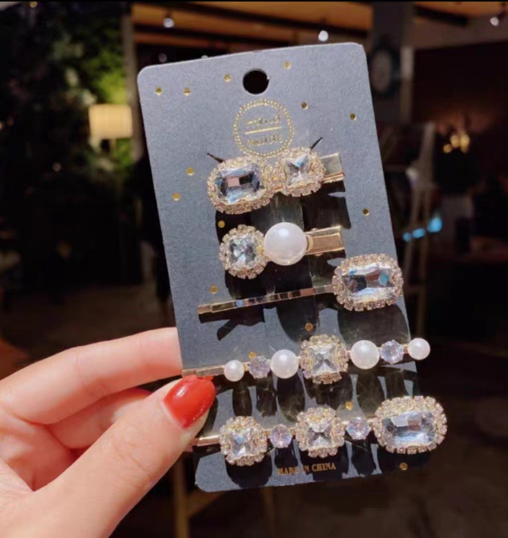 Vintage Super Emerald Rhinestone Hair Clip