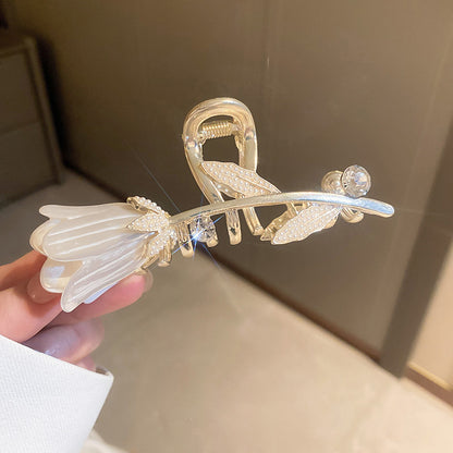 Diamond Pearl Gingko Leaf Butterfly Tulip Hairpin